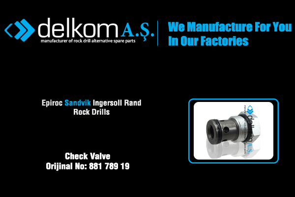 Oransal Tahliye Valfi Rock Drill Spare Parts
