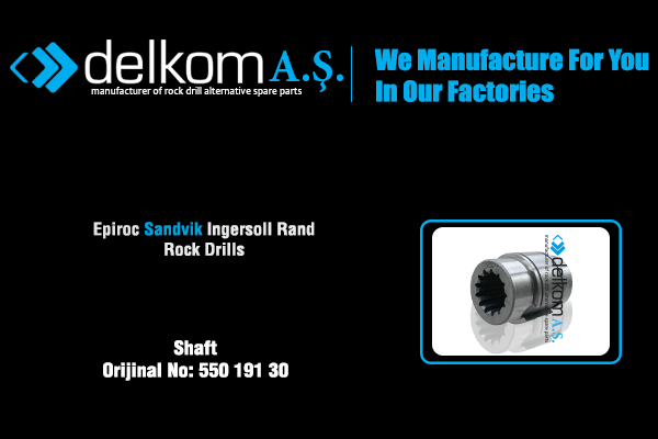 Şanzuman Kompresör Dişli Şaftı Rock Drill Spare Parts
