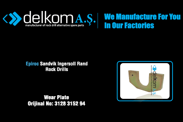 Rod Yataklama Pleyti Arka Rock Drill Spare Parts