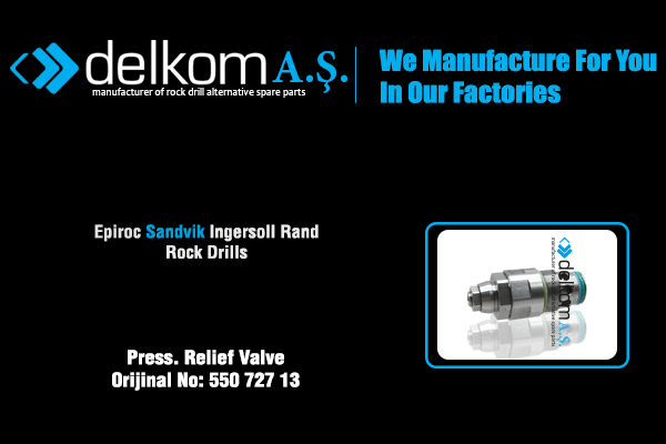 Basınç Ayar Valfi Rock Drill Spare Parts