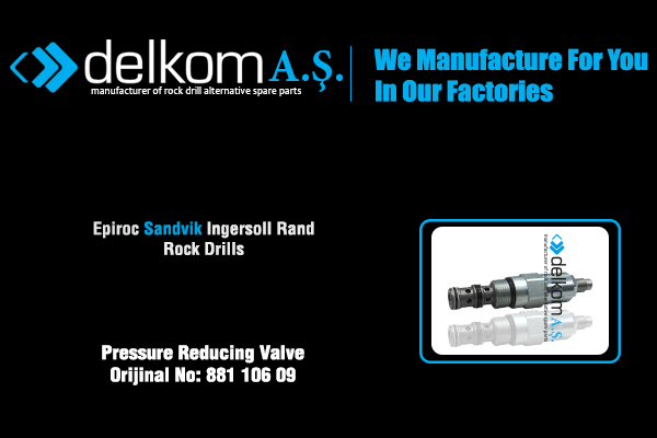 Pressure Reducing Valve Rock Drill Spare Parts